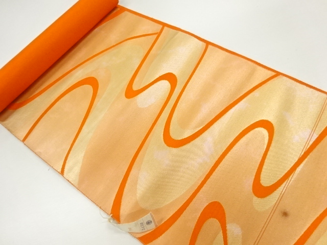 JAPANESE KIMONO / ANTIQUE BOLT FOR NAGOYA OBI / SILK / WOVEN STREAM